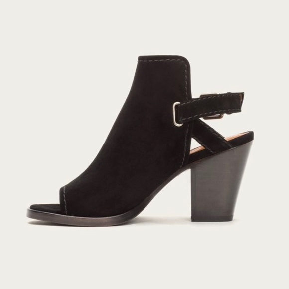 Frye Shoes - Frye Black Courtney Sling Back Block Heel Open Toe